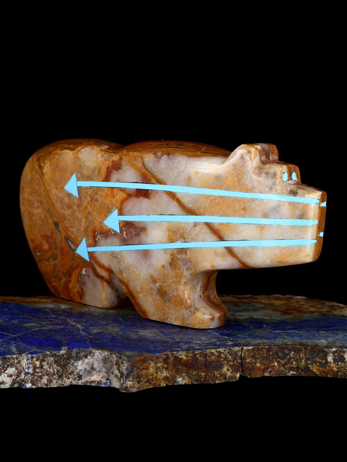 Onyx Bear Zuni Fetish - PuebloDirect.com