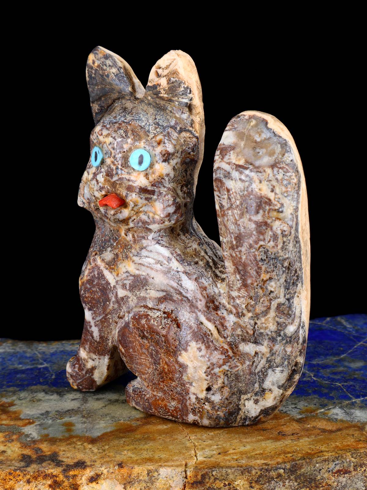Marble Scaredy Cat Zuni Fetish
