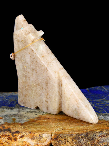 Marble Coyote Zuni Fetish