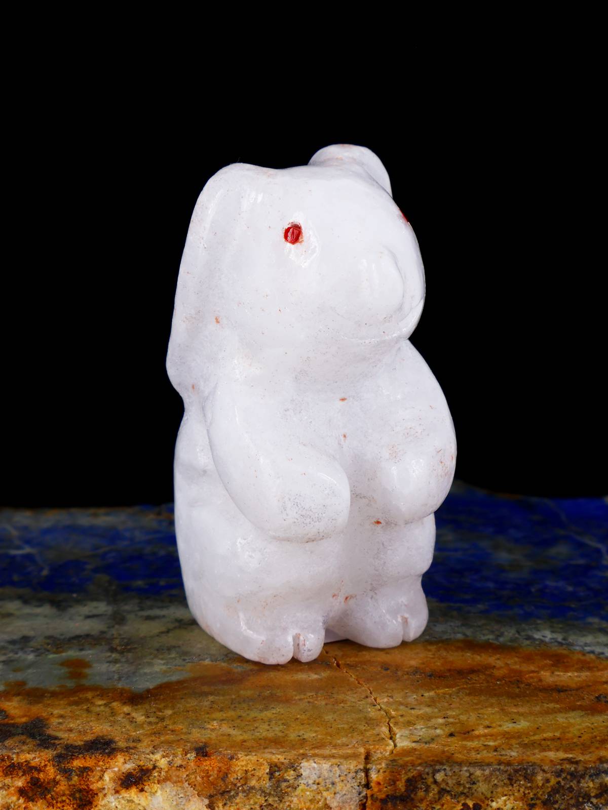 White Marble Rabbit Zuni Fetish