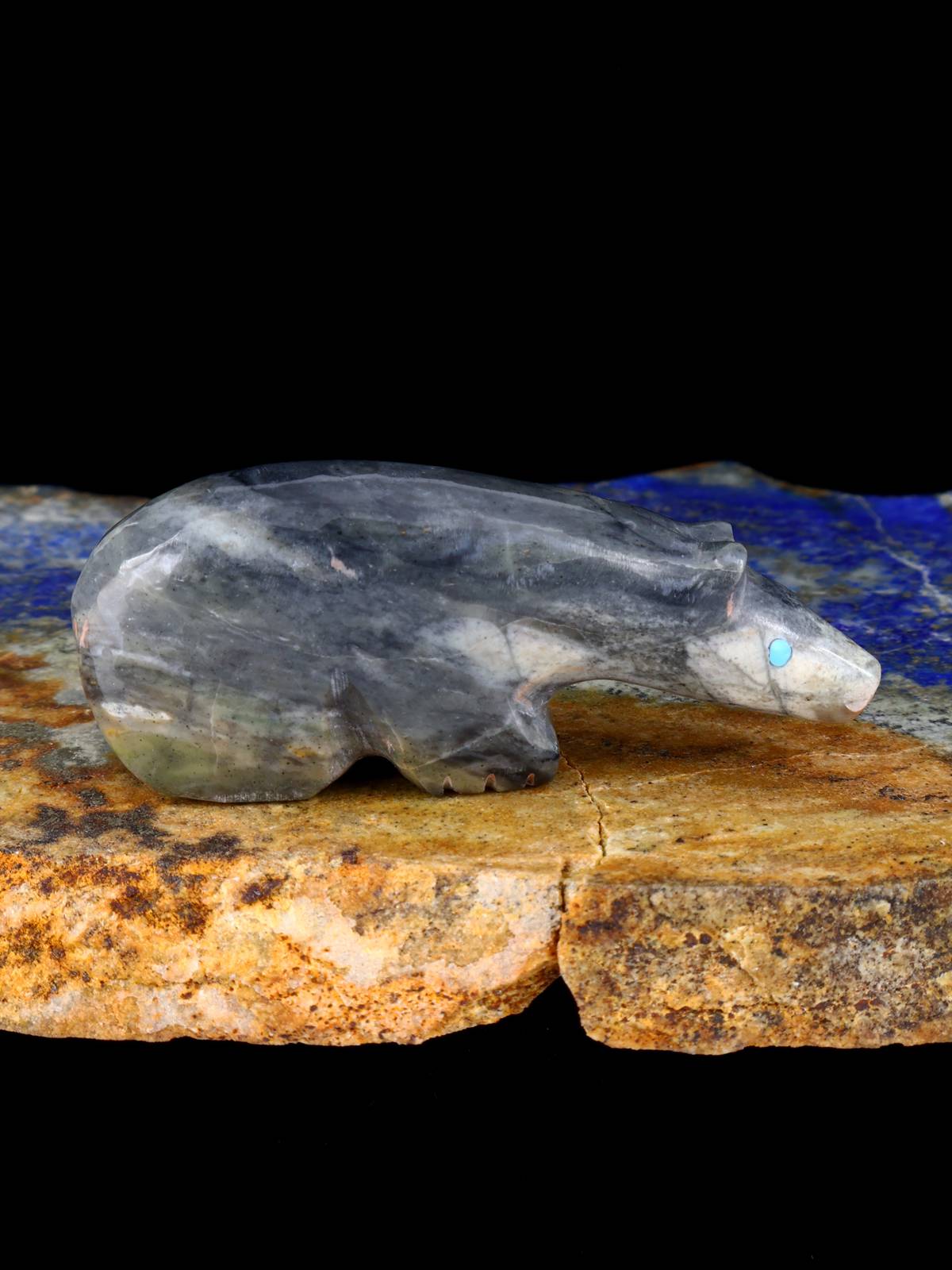 Marble Bear Zuni Fetish