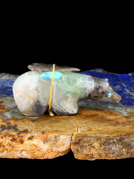 Fluorite Bear Zuni Fetish