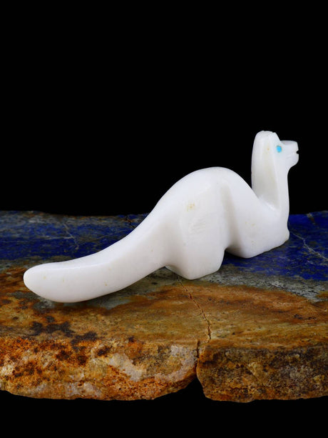 White Marble Loch Ness Monster Zuni Fetish