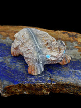 Picasso Marble Horned Toad Zuni Fetish