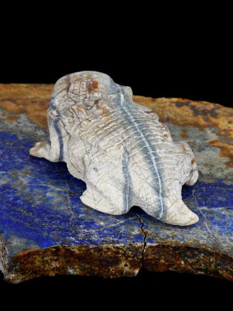 Picasso Marble Horned Toad Zuni Fetish