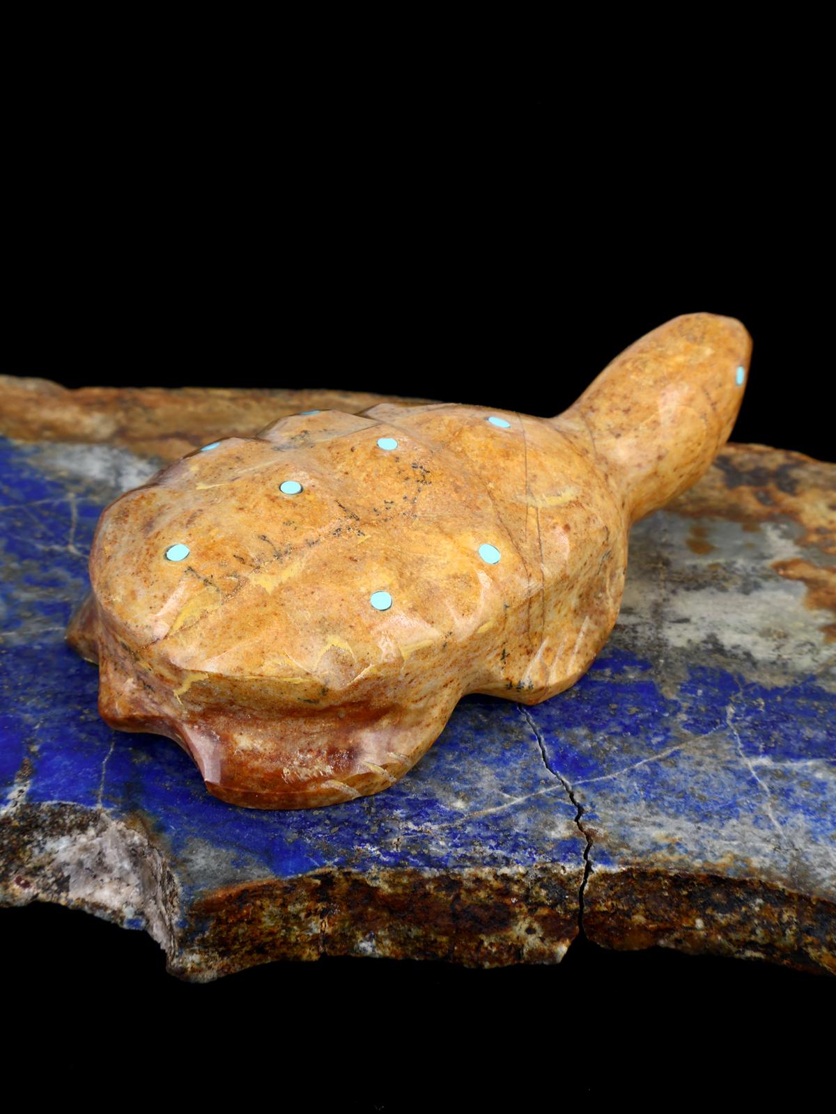 Travertine Turtle Zuni Fetish