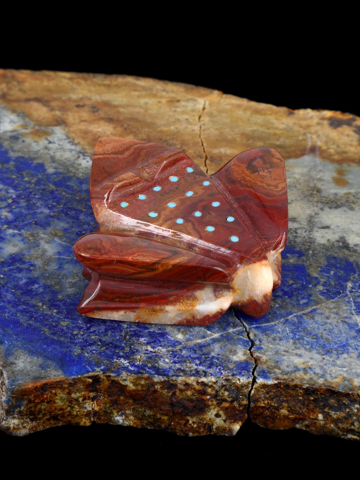 Onyx Frog Zuni Fetish - PuebloDirect.com