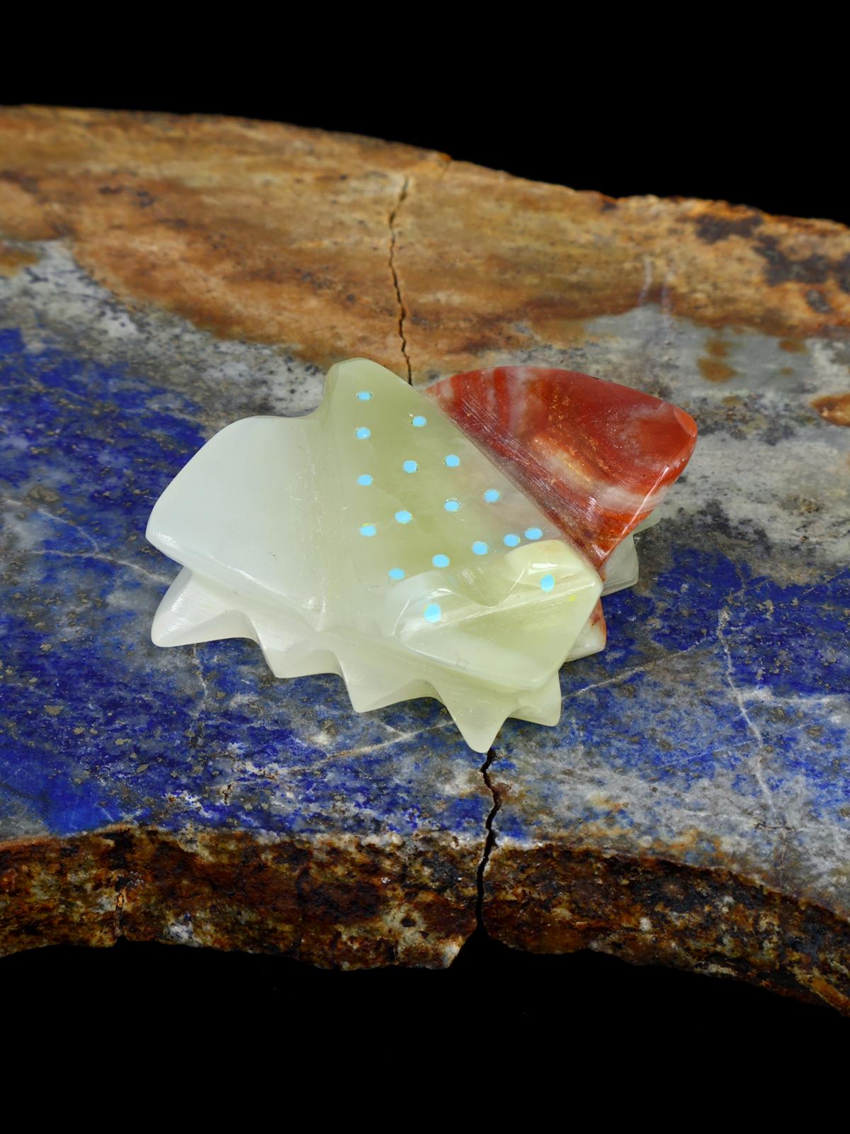 Grenouille Onyx Zuni Fétiche