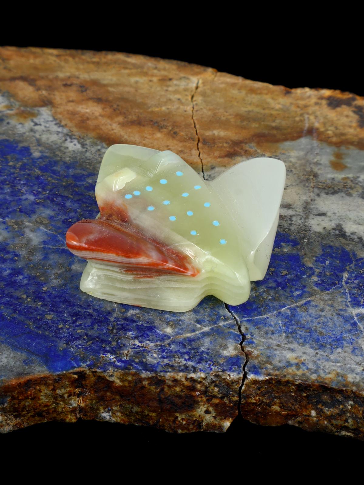 Grenouille Onyx Zuni Fétiche