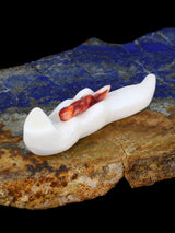 White Marble Otter Family Zuni Fetish - PuebloDirect.com