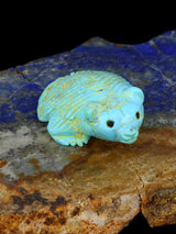 Turquoise Badger Navajo Carving - PuebloDirect.com