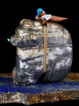 Picasso Marble Bear Zuni Fetish - PuebloDirect.com