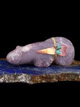 Lépidolite Lion de Montagne Zuni Fétiche