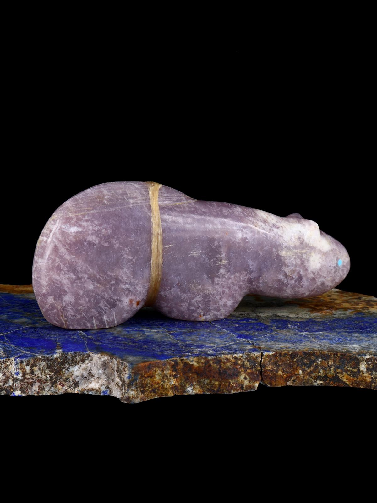 Lépidolite Lion de Montagne Zuni Fétiche