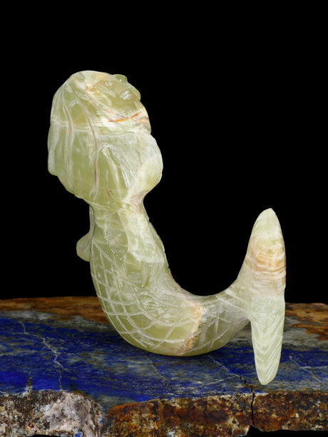 Onyx Mermaid Zuni Fetish