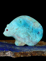 Chrysocolla Bear Zuni Fetish - PuebloDirect.com
