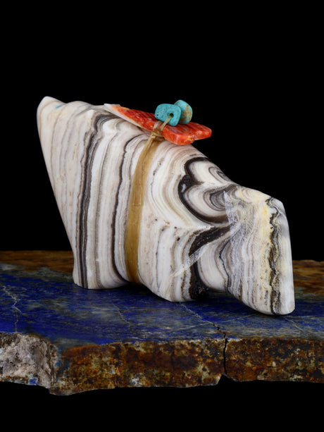 Onyx Ours Zuni Fétiche