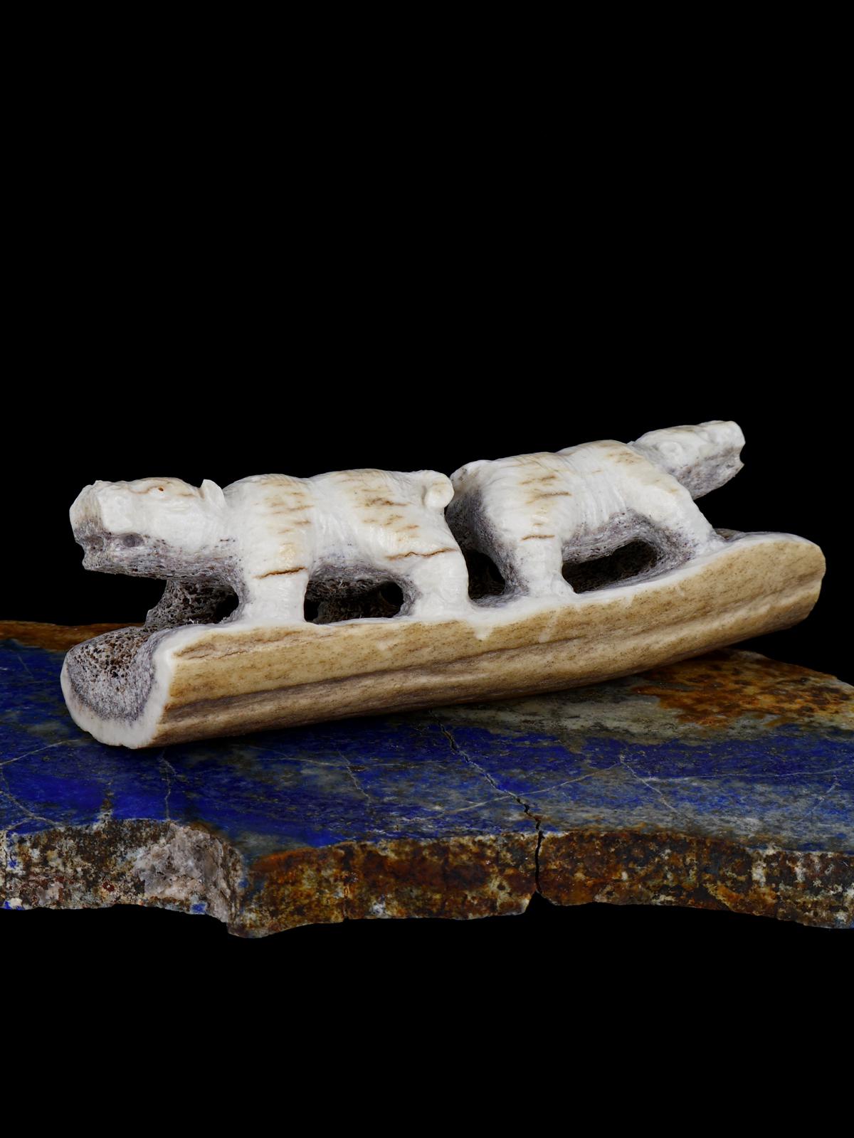 Antler Hippo Family Zuni Fetish - PuebloDirect.com