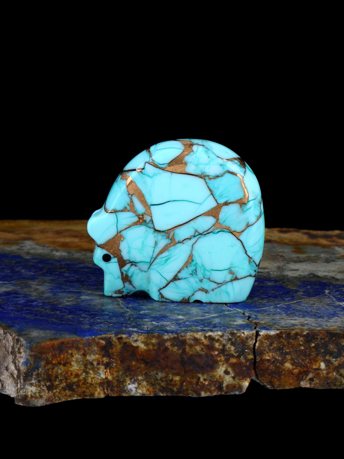 Marble Sunface Medicine Bear Zuni Fetish