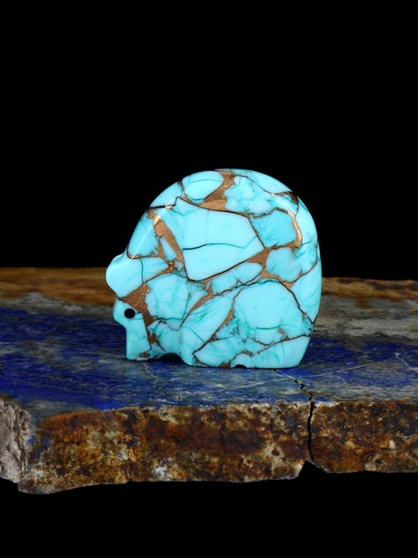 Marble Sunface Medicine Bear Zuni Fetish