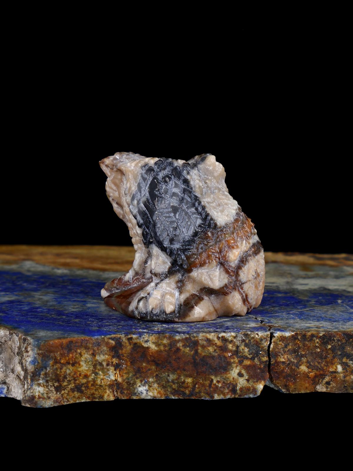 Picasso Marble Owl Zuni Fetish