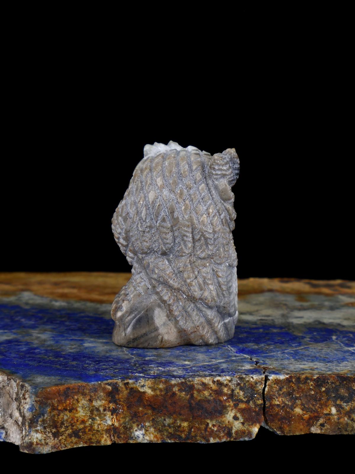 Picasso Marble Owl Zuni Fetish