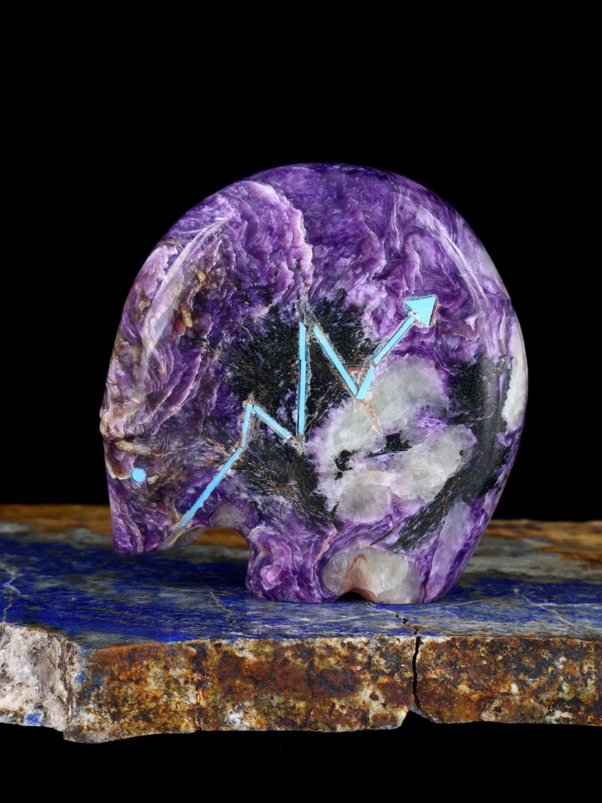 Charoite Medicine Bear Zuni Fetish