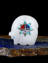 Marble Sunface Medicine Bear Zuni Fetish