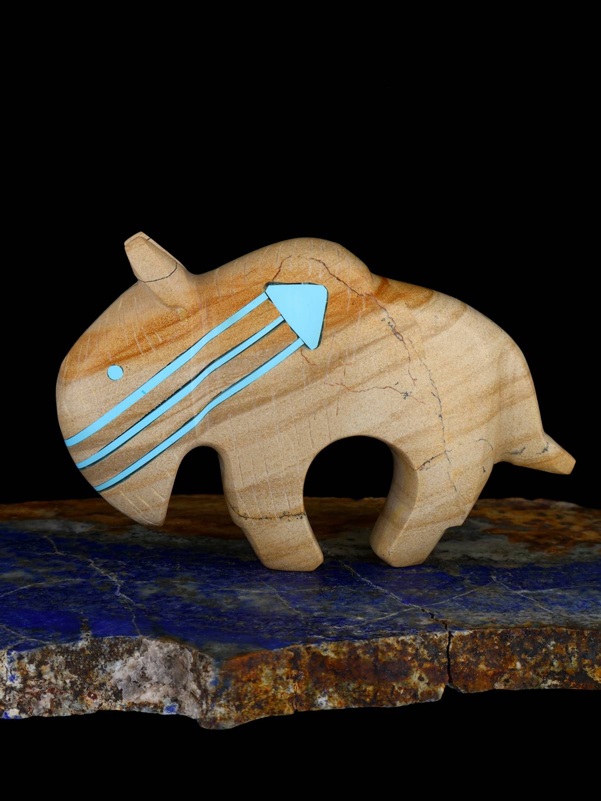 Picture Jasper Bison Zuni Fetish - PuebloDirect.com