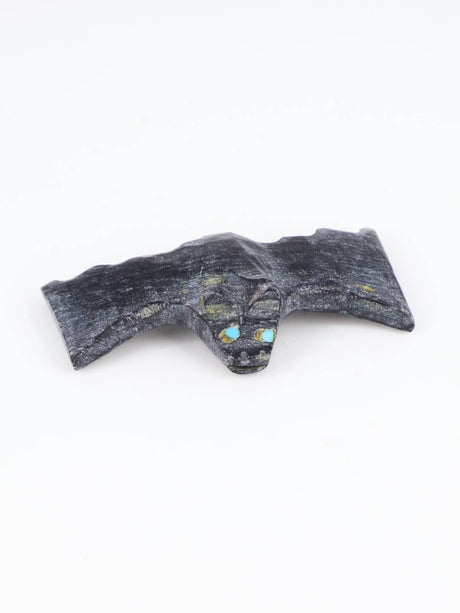 Black Marble Bat Zuni Fetish - PuebloDirect.com