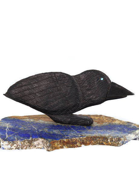 Black Jet Bird Zuni Fetish - PuebloDirect.com