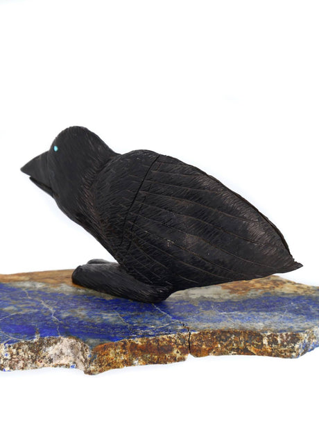 Black Jet Bird Zuni Fetish - PuebloDirect.com