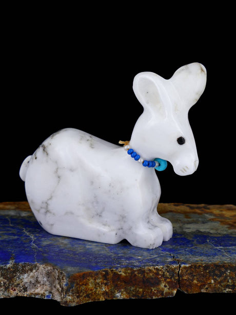 Marble Rabbit Zuni Fetish - PuebloDirect.com