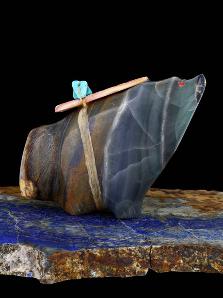 Fluorite Coyote Zuni Fetish - PuebloDirect.com