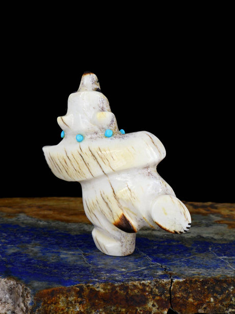 Antler Bear Zuni Fetish Carving - PuebloDirect.com