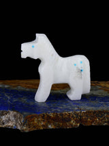 White Marble Horse Zuni Fetish - PuebloDirect.com