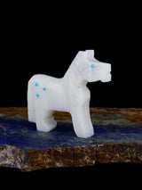 White Marble Horse Zuni Fetish - PuebloDirect.com