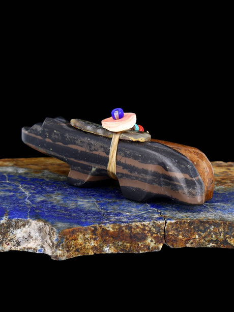 Marble Wolf Bundle Zuni Fetish - PuebloDirect.com