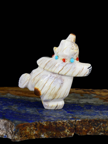 Antler Bear Zuni Fetish Carving - PuebloDirect.com