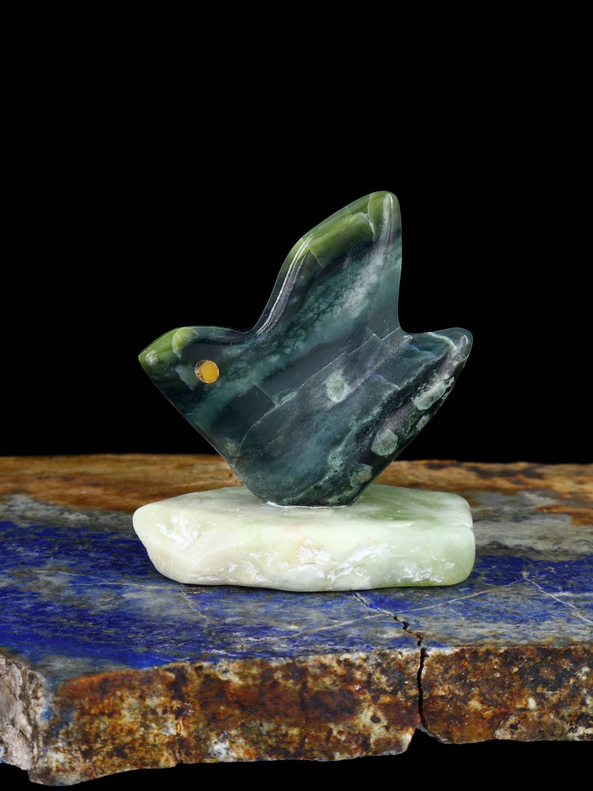 Serpentine Bird Zuni Fetish - PuebloDirect.com