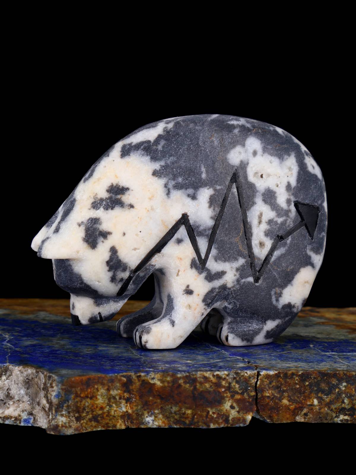 Marble Bear Zuni Fetish - PuebloDirect.com
