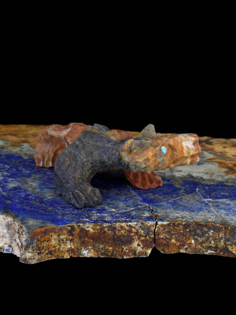 Picasso Marble Bear Zuni Fetish - PuebloDirect.com