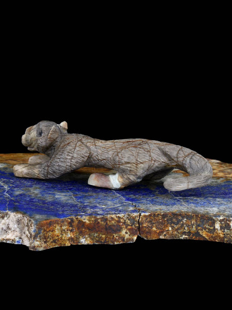 Picasso Marble Mountain Lion Zuni Fetish - PuebloDirect.com
