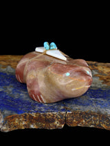 Watermelon Serpentine Badger Zuni Fetish - PuebloDirect.com