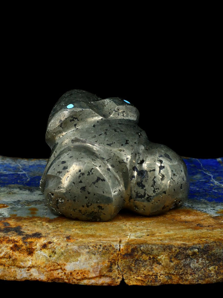 Pyrite Frog Zuni Fetish - PuebloDirect.com