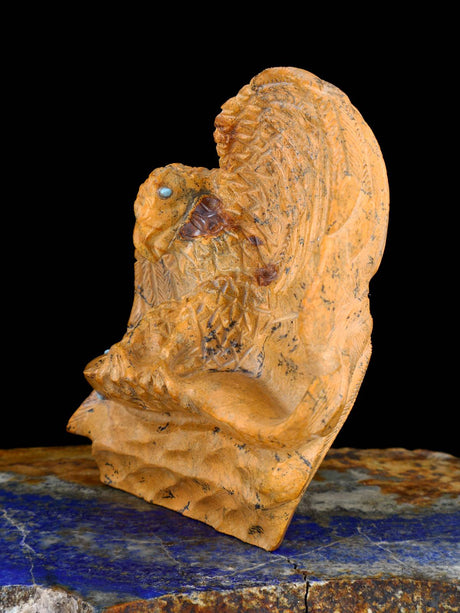 Travertine Eagle Zuni Fetish - PuebloDirect.com