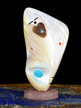 Mother of Pearl Double Maiden Zuni Fetish - PuebloDirect.com