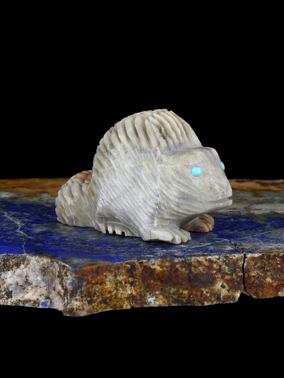 Picasso Marble Beaver Zuni Fetish - PuebloDirect.com