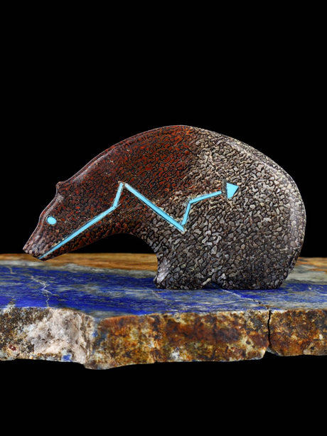 Dinosaur Bone Medicine Bear Zuni Fetish - PuebloDirect.com