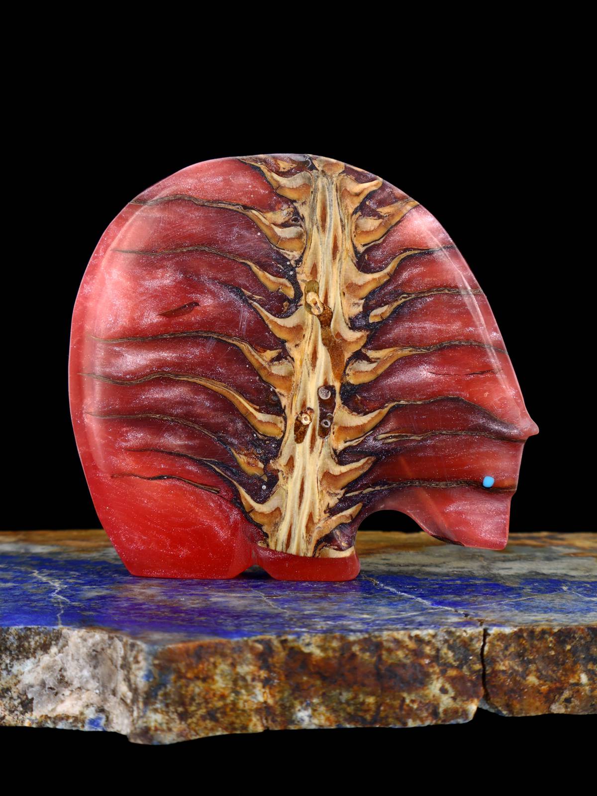 Pinecone in Resin Medicine Bear Zuni Fetish - PuebloDirect.com